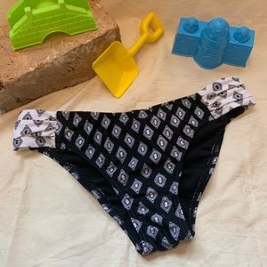 O’Rageous Boho Ruched Bottom Bikini Diamond Ikat Patterned